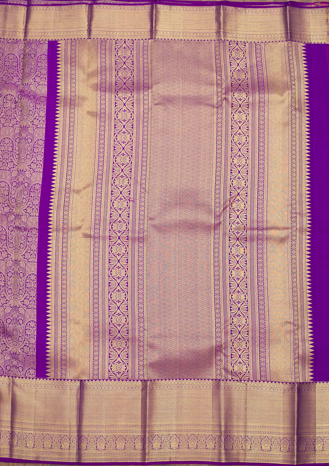 Magenta Pink Zariwork Pure Silk Saree