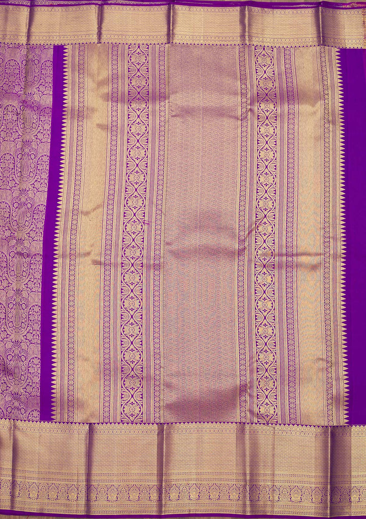 Magenta Pink Zariwork Pure Silk Saree