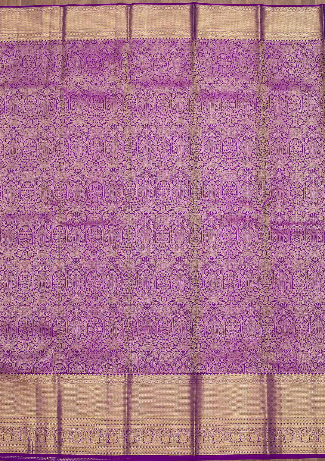 Magenta Pink Zariwork Pure Silk Saree