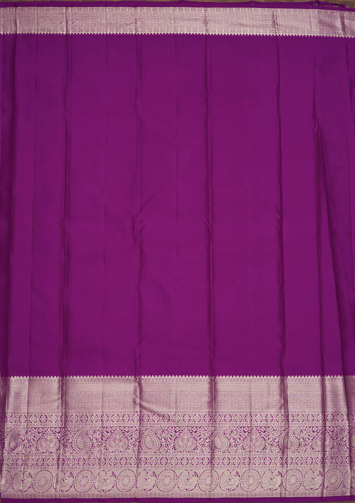 Magenta Pink Zariwork Pure Silk Saree