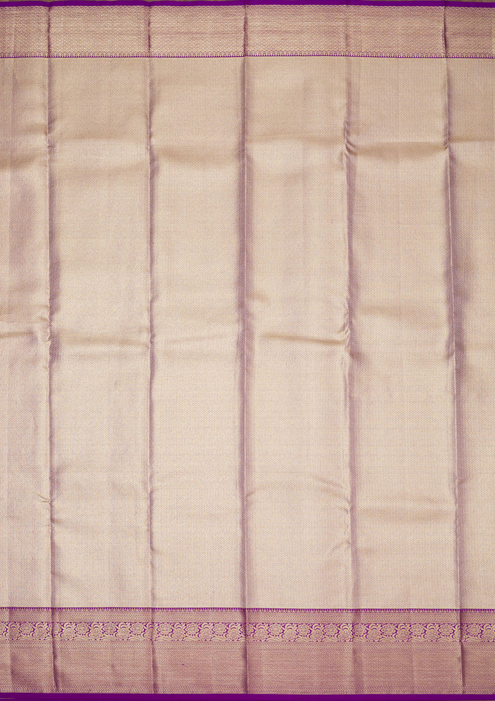 Beige Zariwork Pure Silk Saree