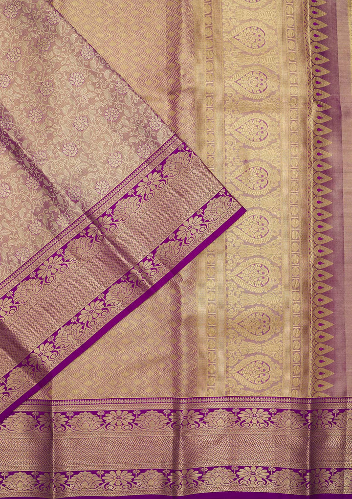 Magenta Pink Zariwork Pure Silk Saree