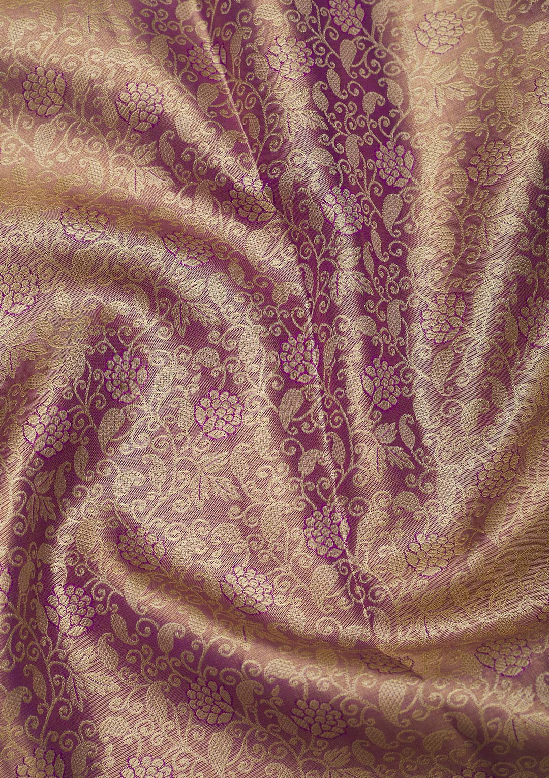 Magenta Pink Zariwork Pure Silk Saree