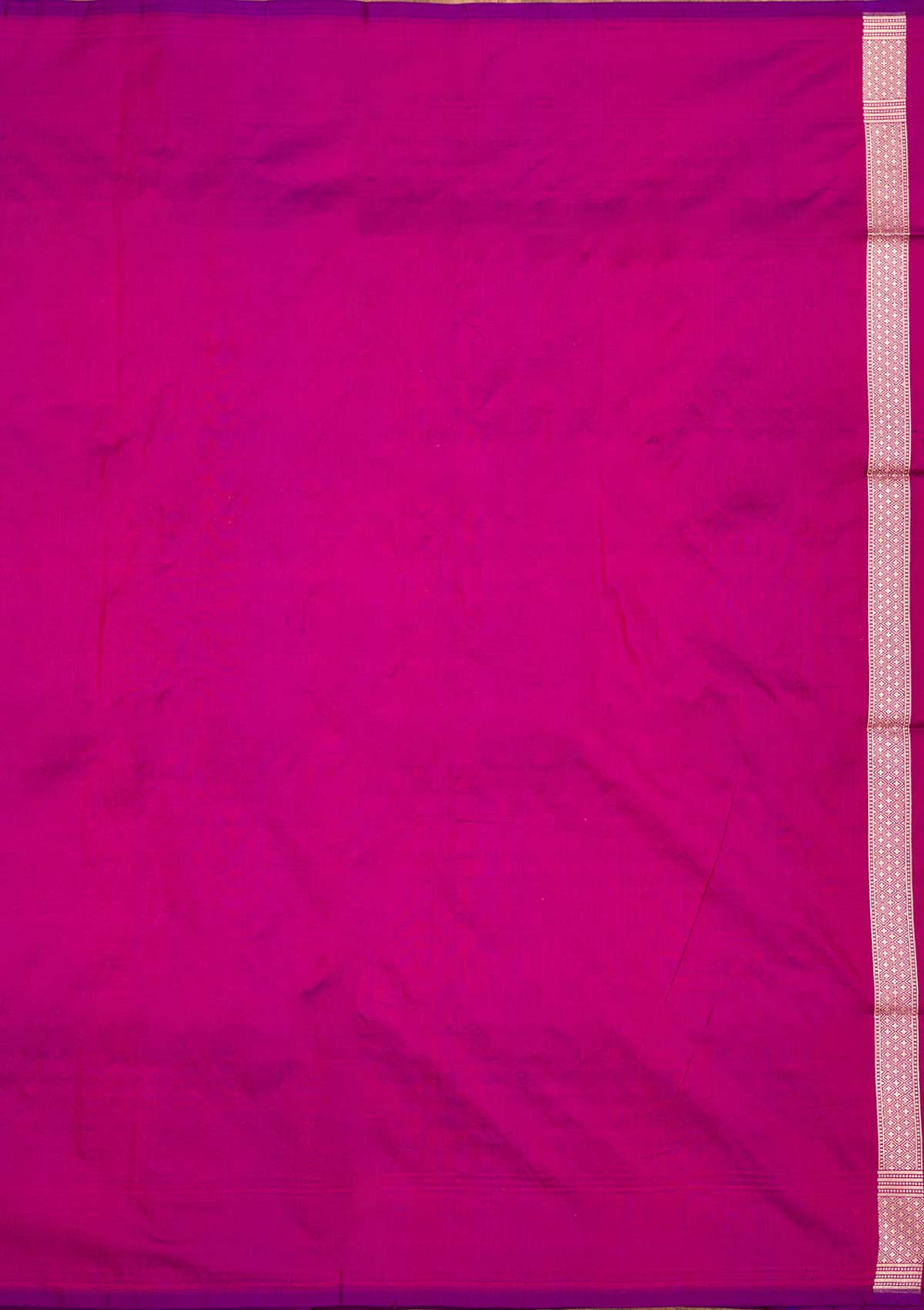 Magenta Pink Zariwork Pure Silk Saree