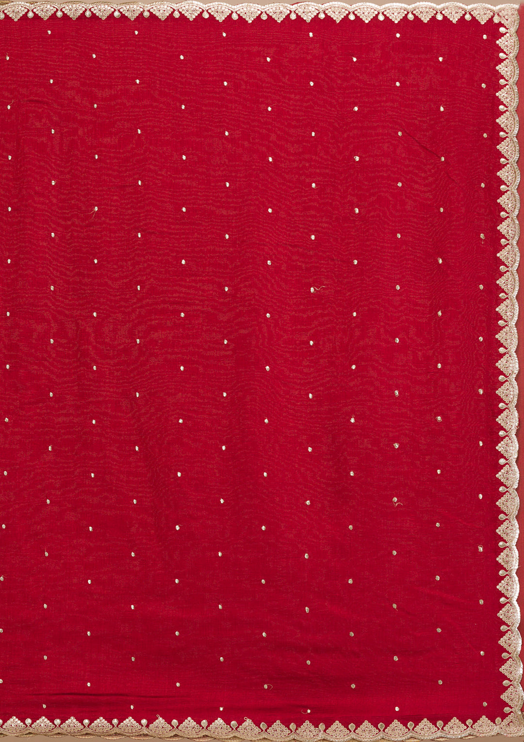 Maroon Gotapatti Raw Silk Saree