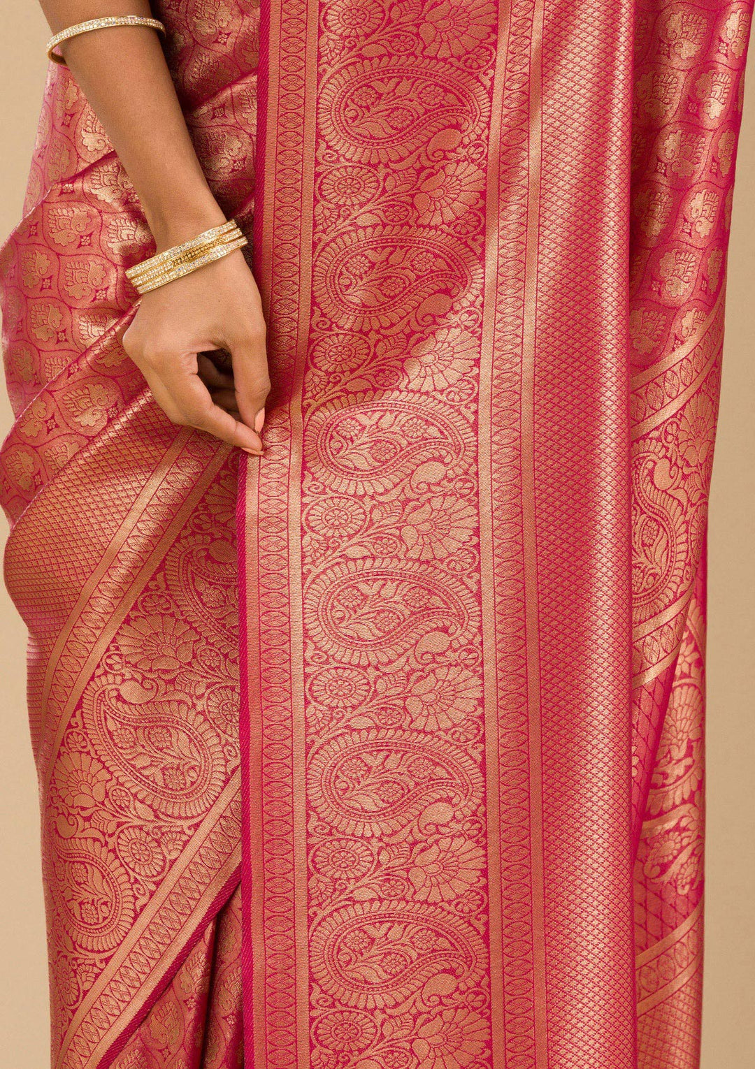 Maroon Plain Art Silk Saree