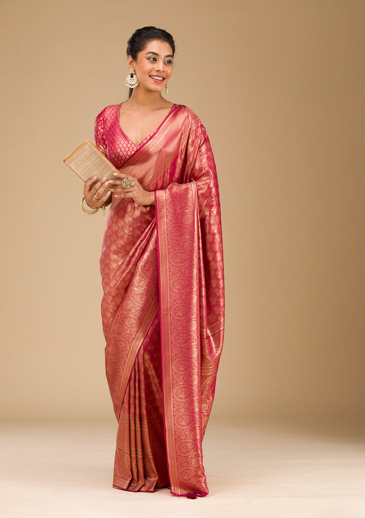 Maroon Plain Art Silk Saree