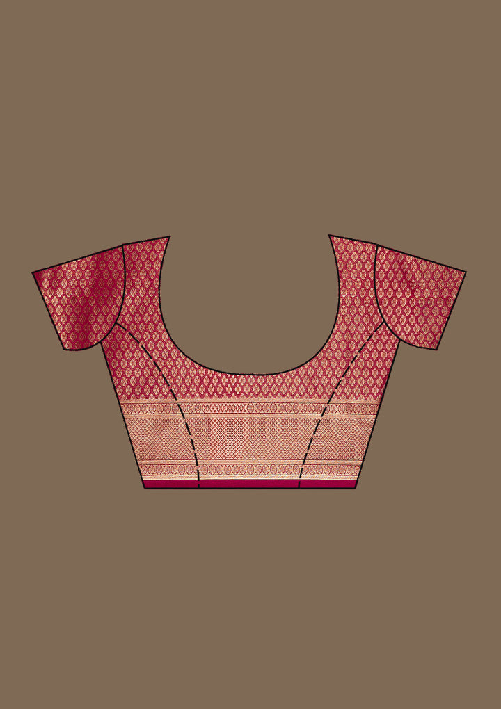 Maroon Plain Art Silk Saree