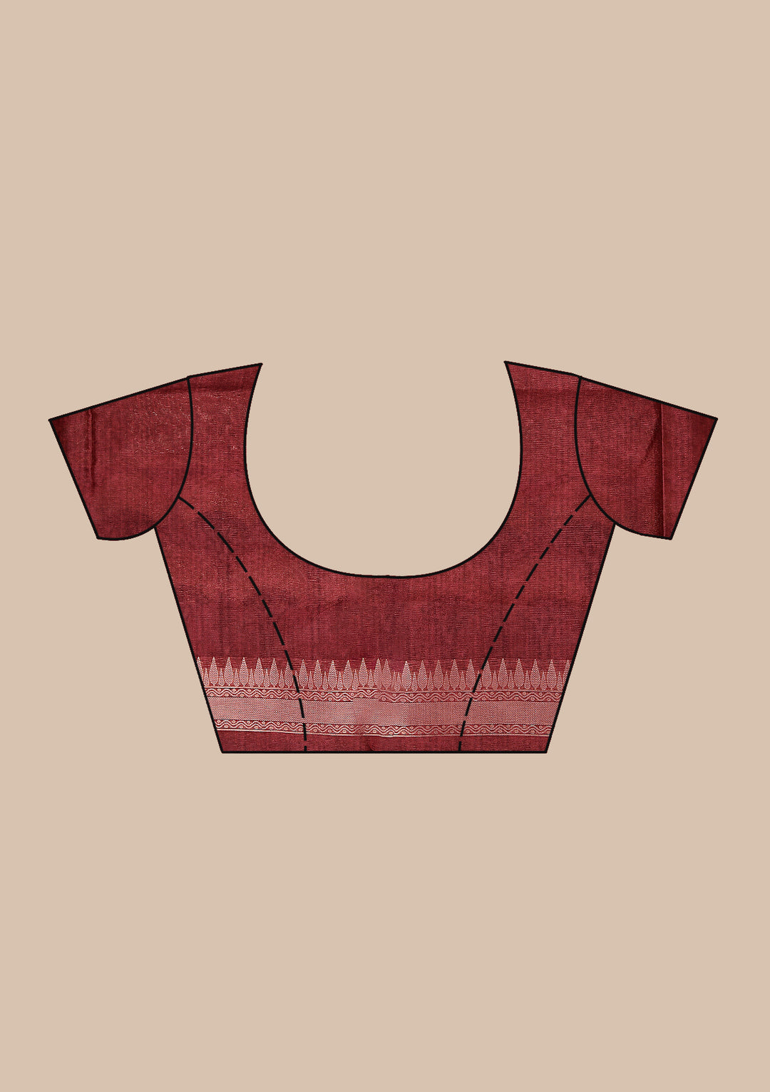Maroon Printed Art Silk Saree