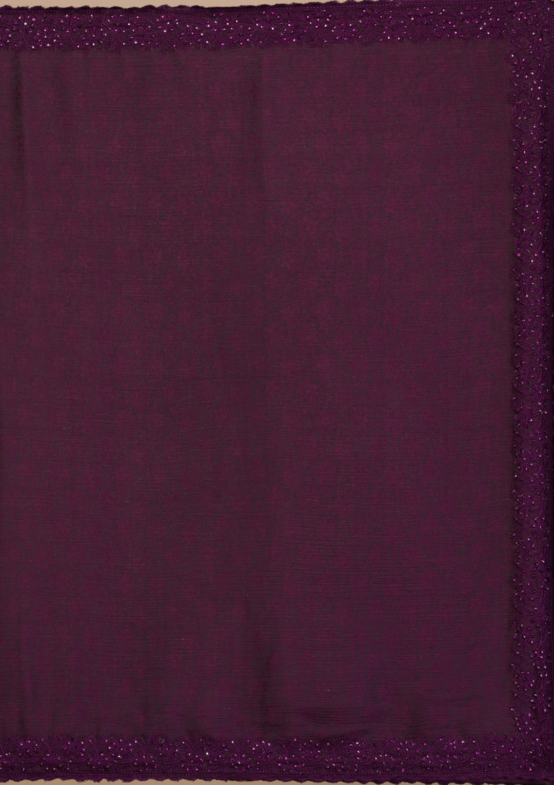 Wine Printed Georgette Saree