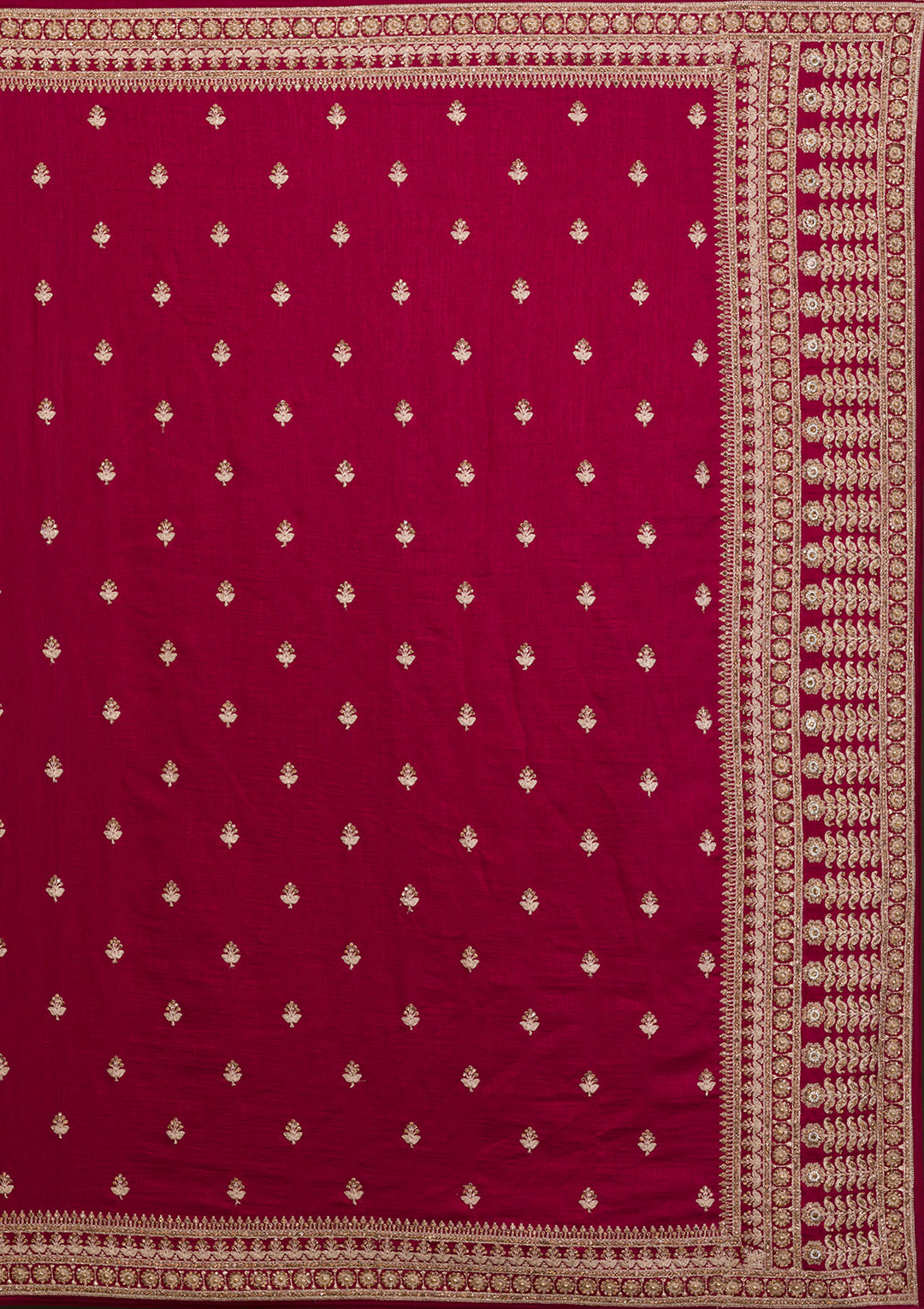 Maroon Stonework Raw Silk Saree