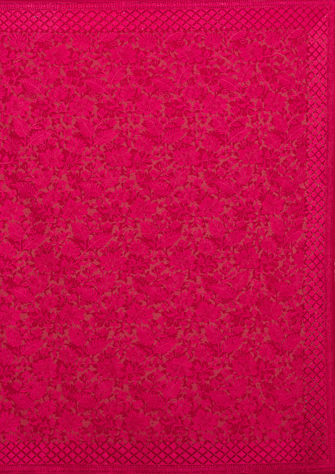 Maroon Threadwork Georgette Saree