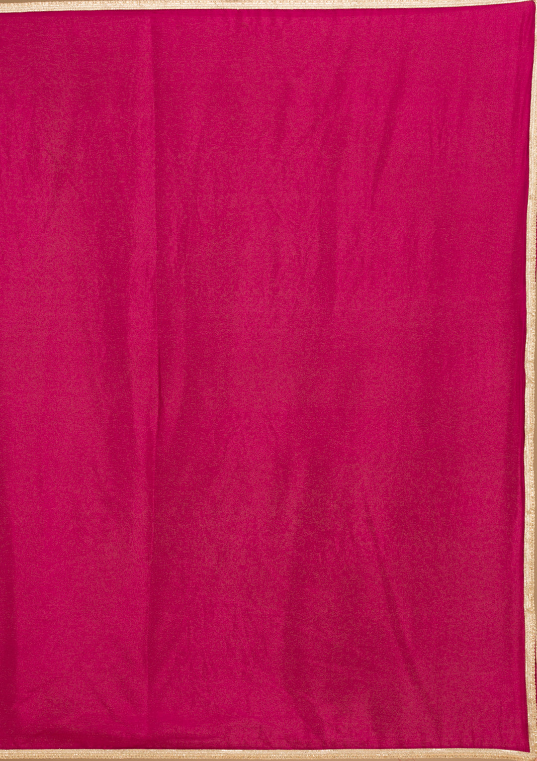 Maroon Threadwork Raw Silk Readymade Salwar Suit