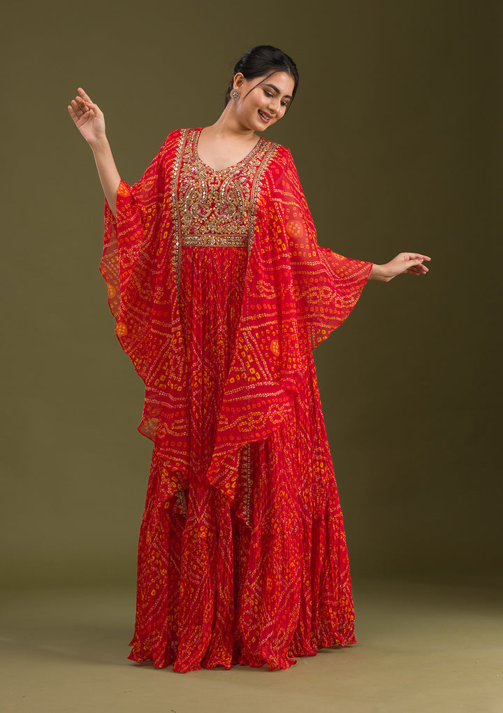 Maroon Zariwork Georgette Readymade Salwar Suit