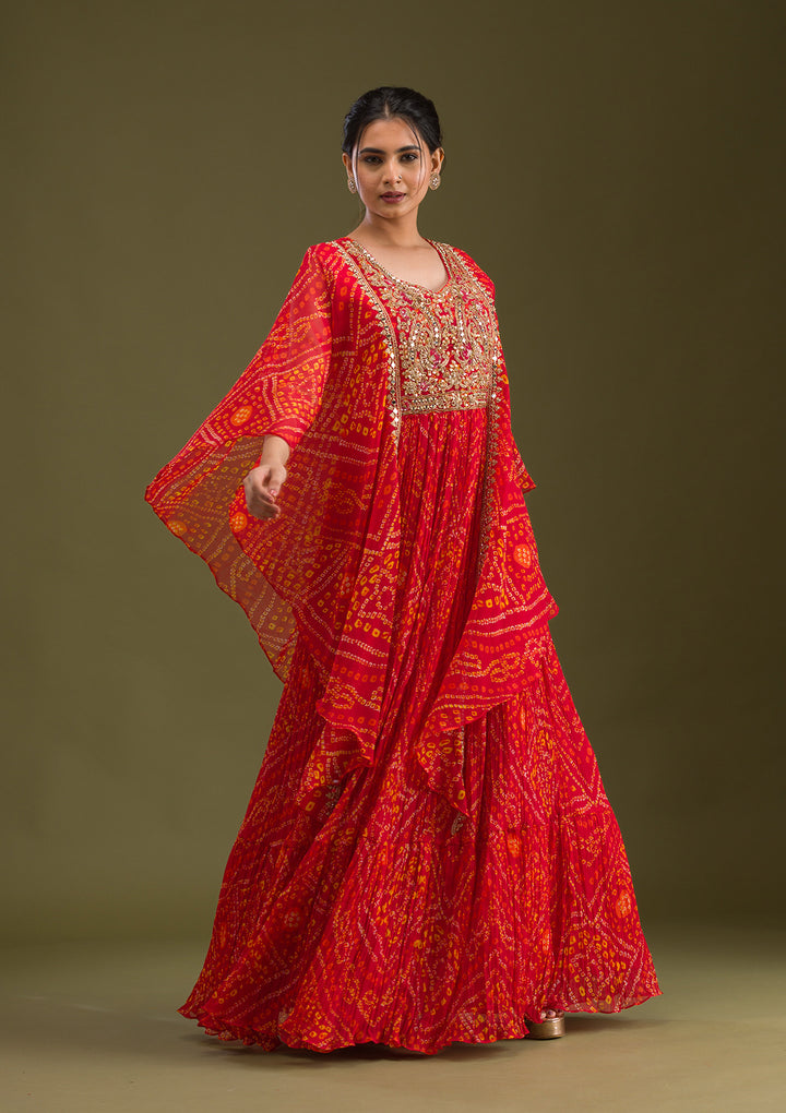 Maroon Zariwork Georgette Readymade Salwar Suit