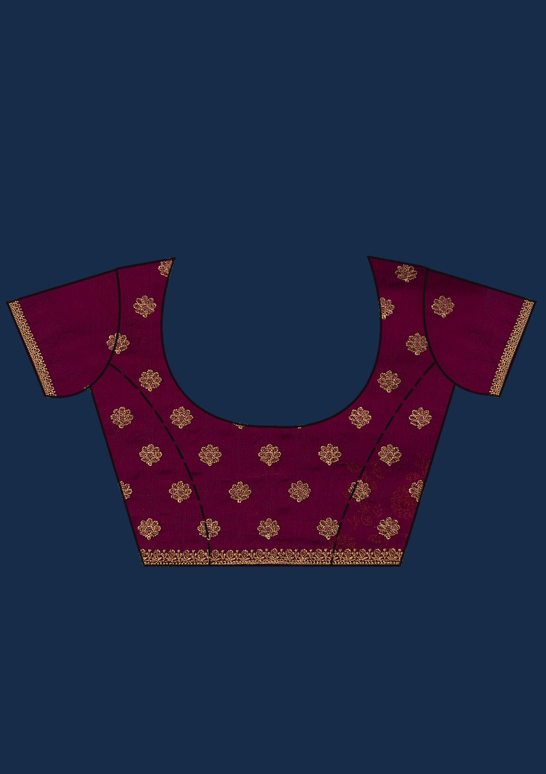 Maroon Zariwork Georgette Saree