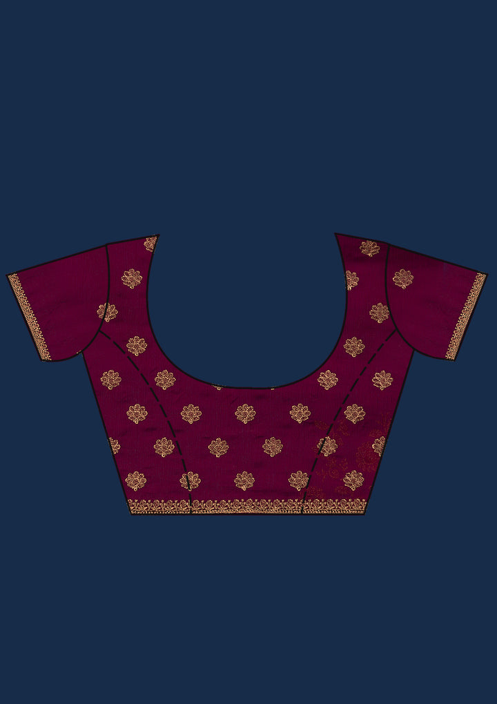 Maroon Zariwork Georgette Saree