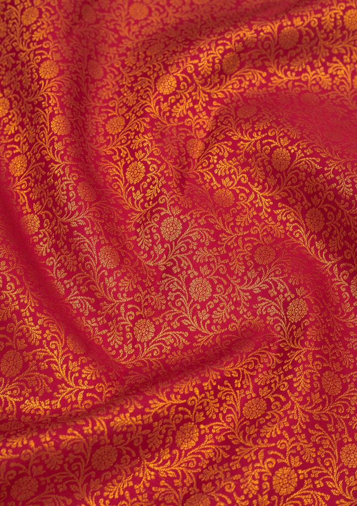 Maroon Zariwork Pure Silk Saree