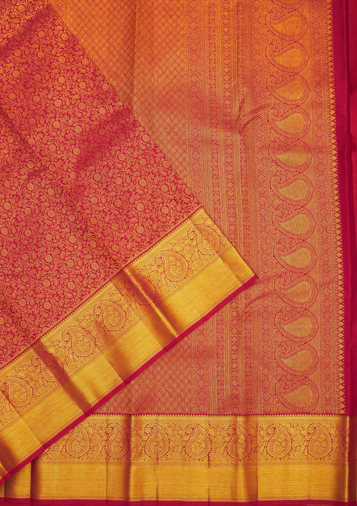 Maroon Zariwork Pure Silk Saree