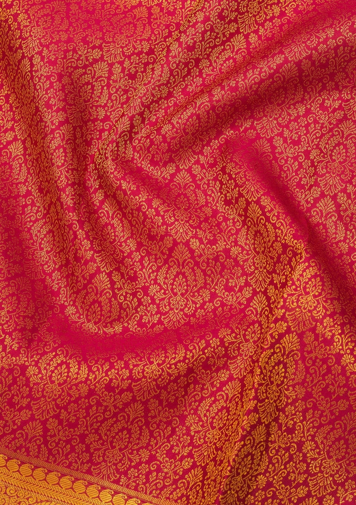 Maroon Zariwork Pure Silk Saree