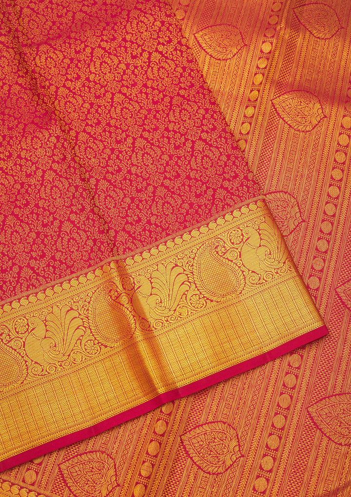 Maroon Zariwork Pure Silk Saree