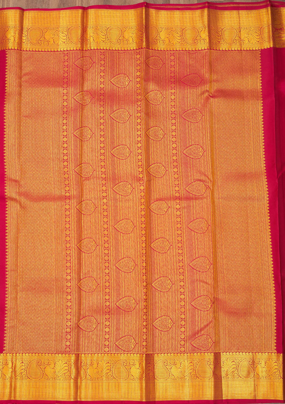 Maroon Zariwork Pure Silk Saree