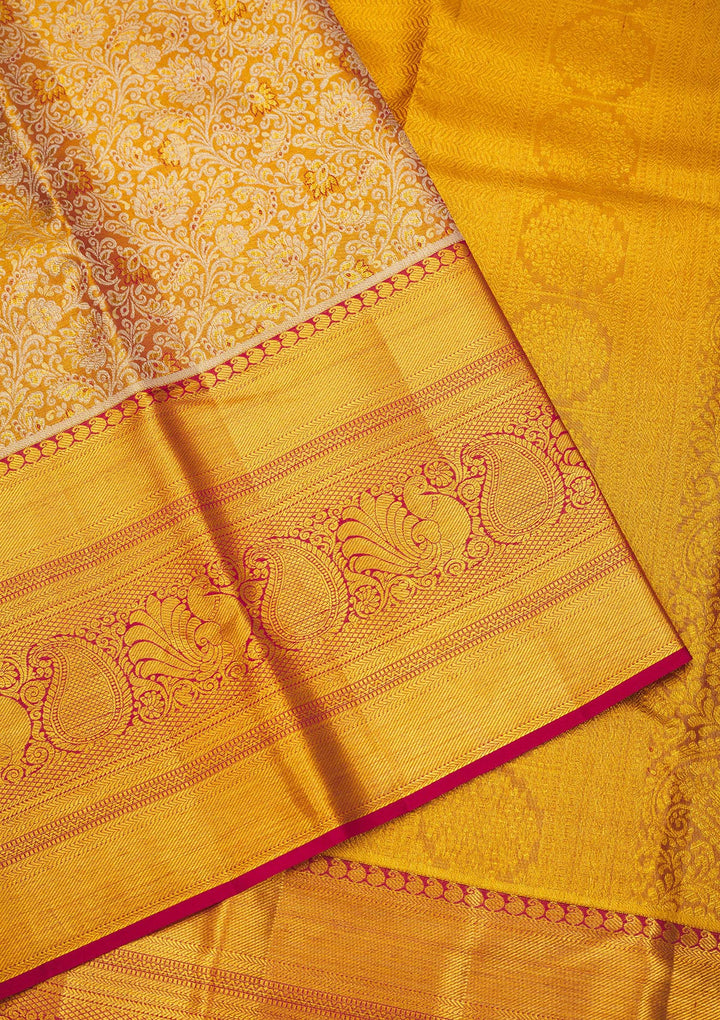Maroon Zariwork Pure Silk Saree