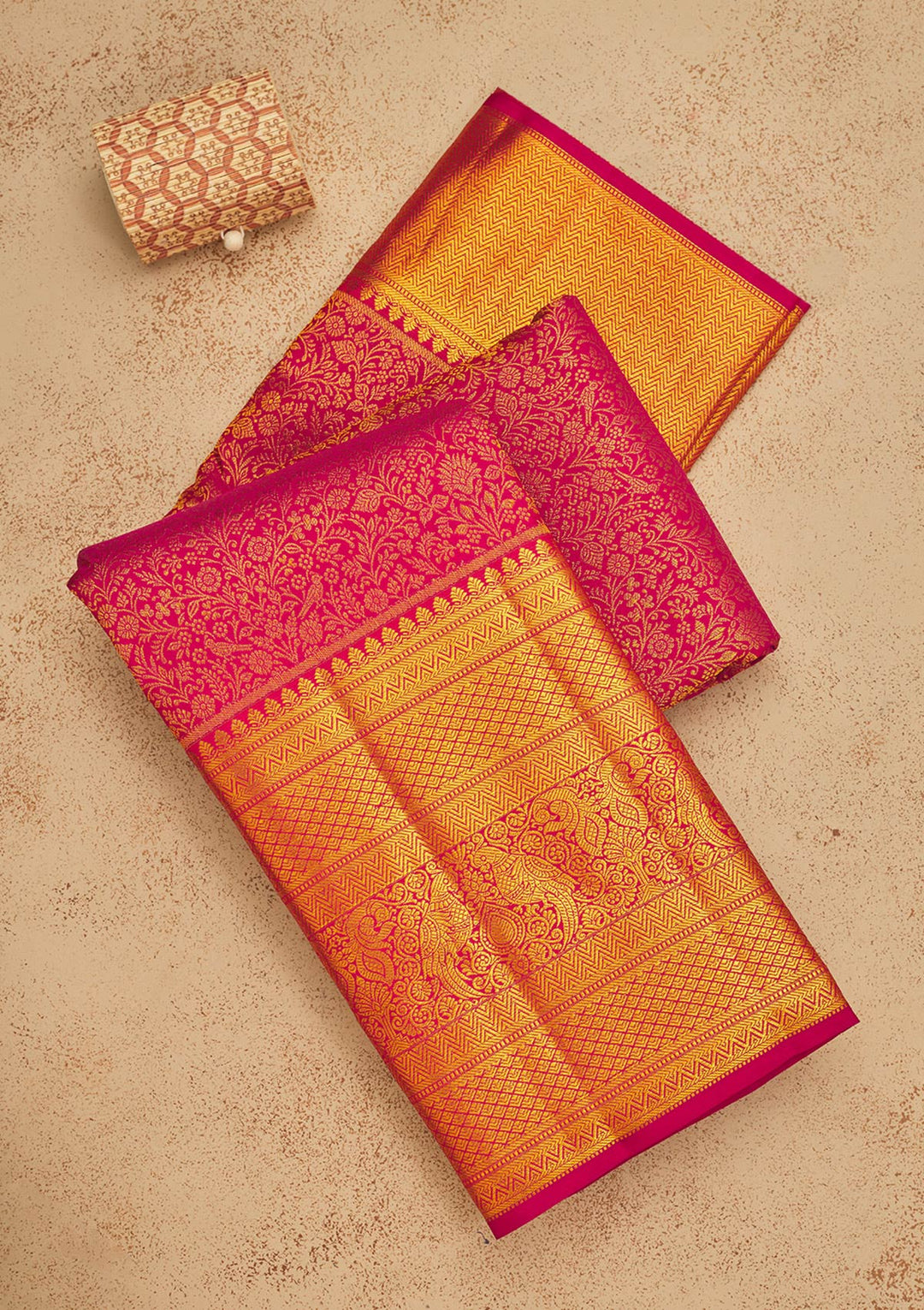 Maroon Zariwork Pure Silk Saree