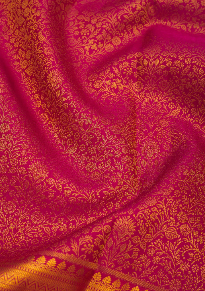 Maroon Zariwork Pure Silk Saree