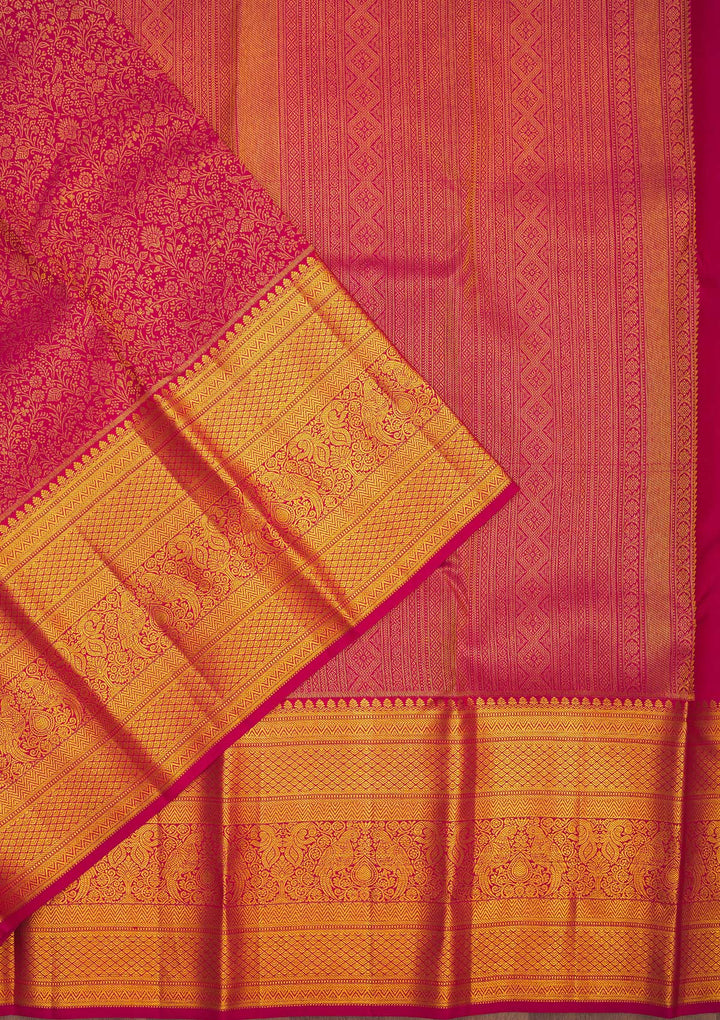 Maroon Zariwork Pure Silk Saree