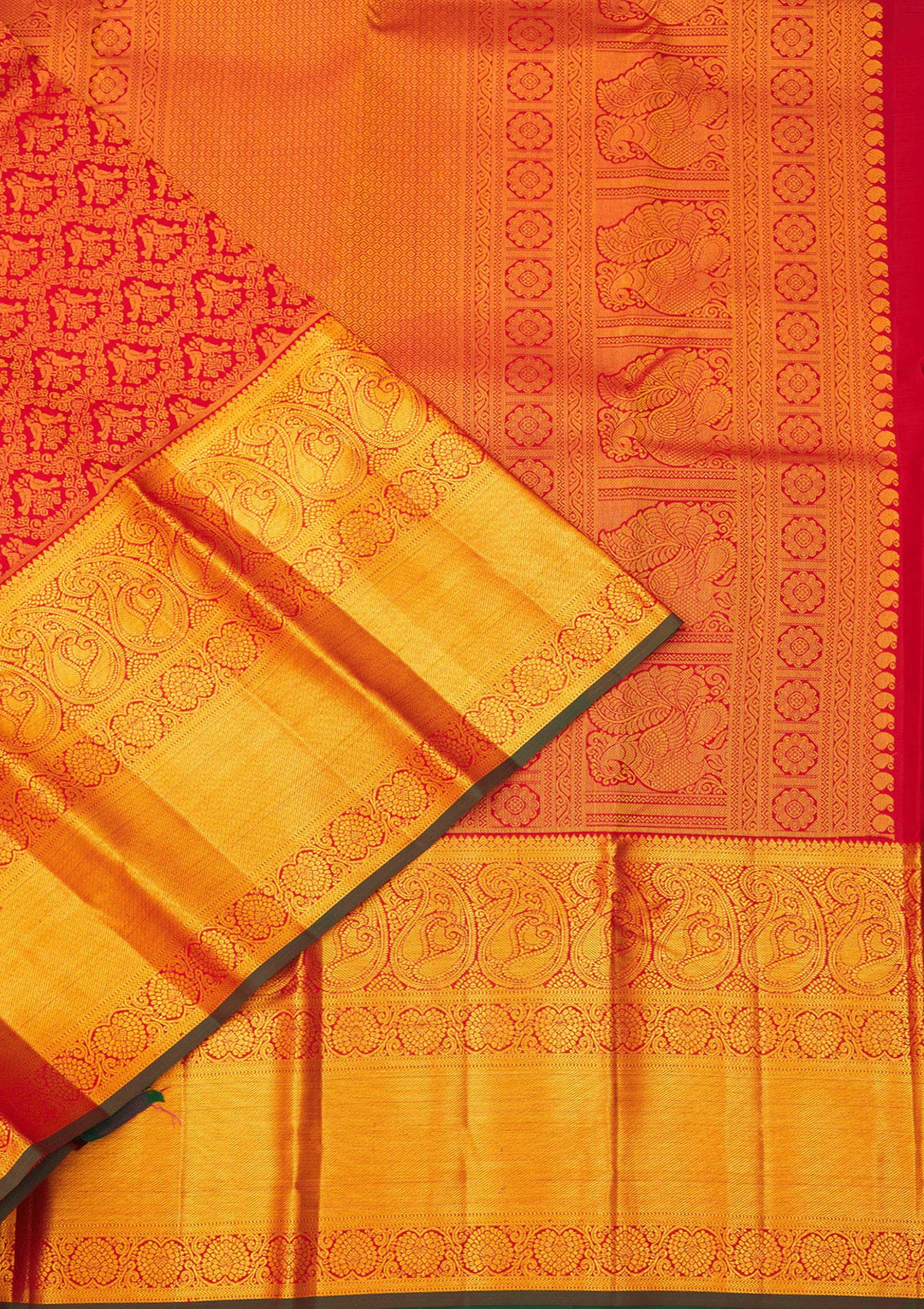 Maroon Zariwork Pure Silk Saree