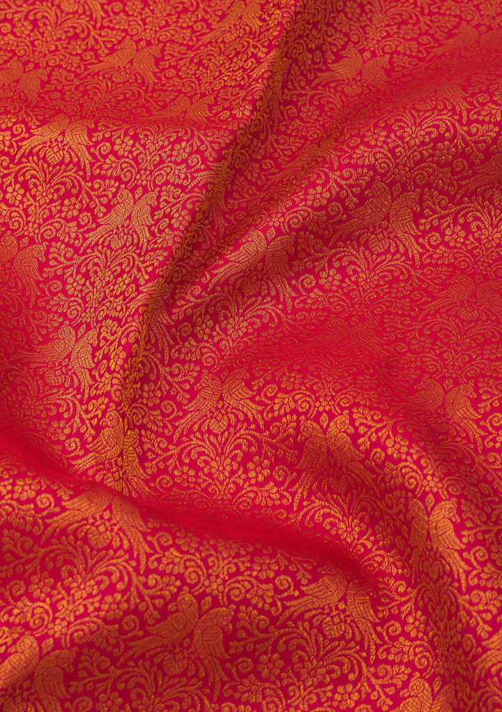 Maroon Zariwork Pure Silk Saree