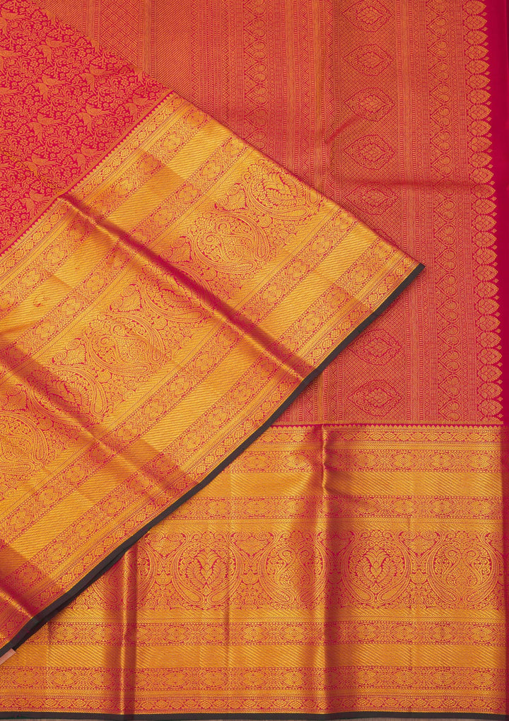 Maroon Zariwork Pure Silk Saree