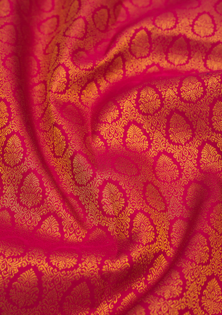 Maroon Zariwork Pure Silk Saree