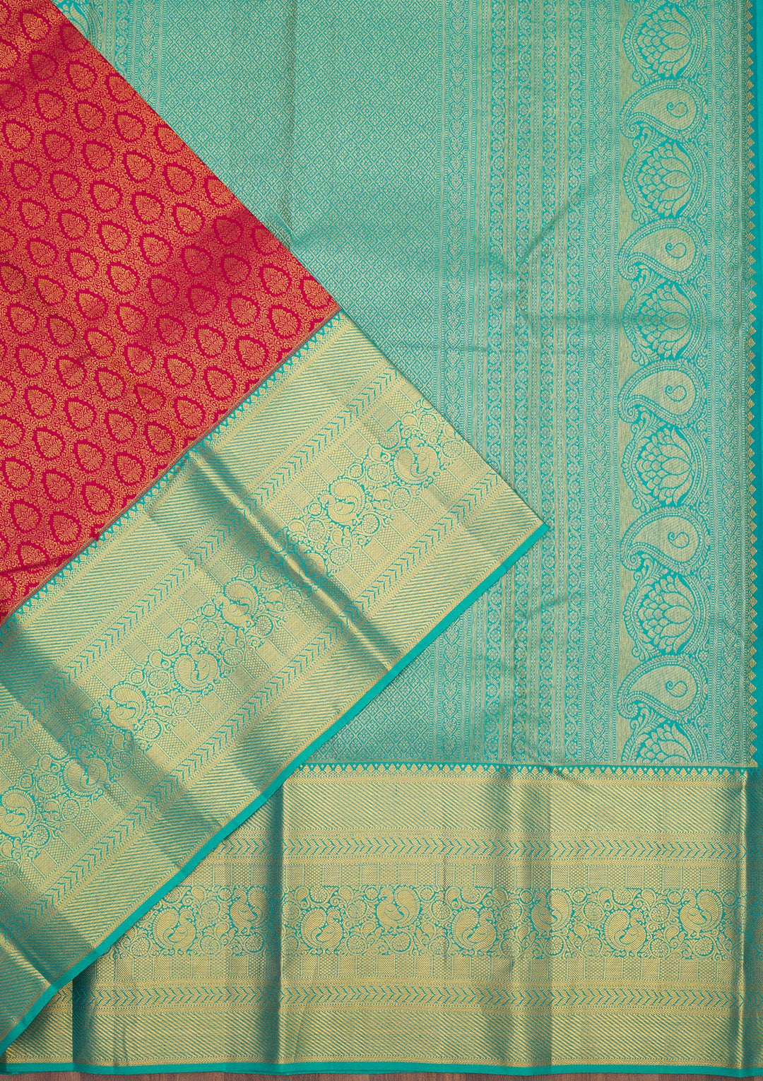 Maroon Zariwork Pure Silk Saree