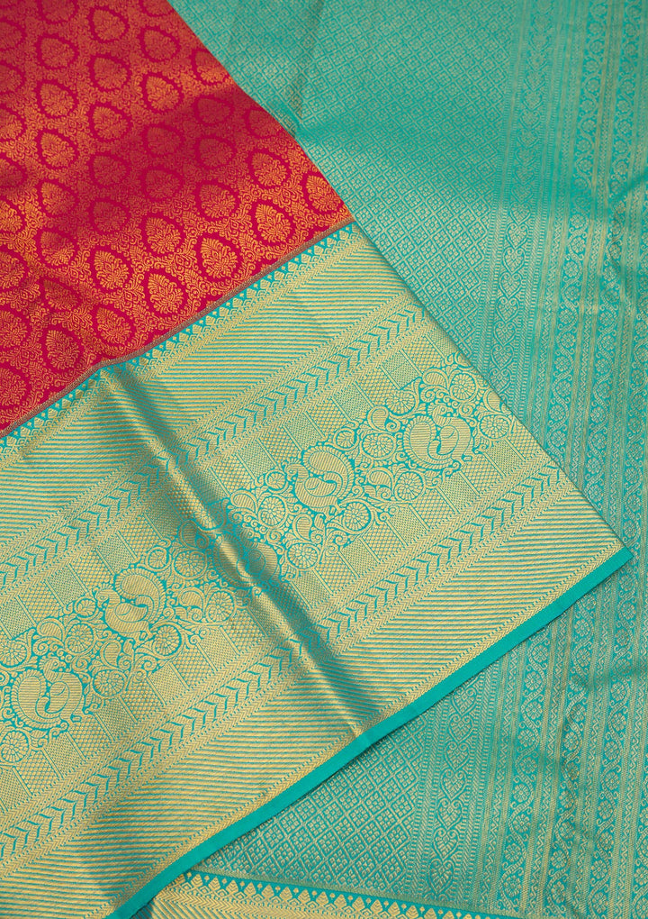 Maroon Zariwork Pure Silk Saree