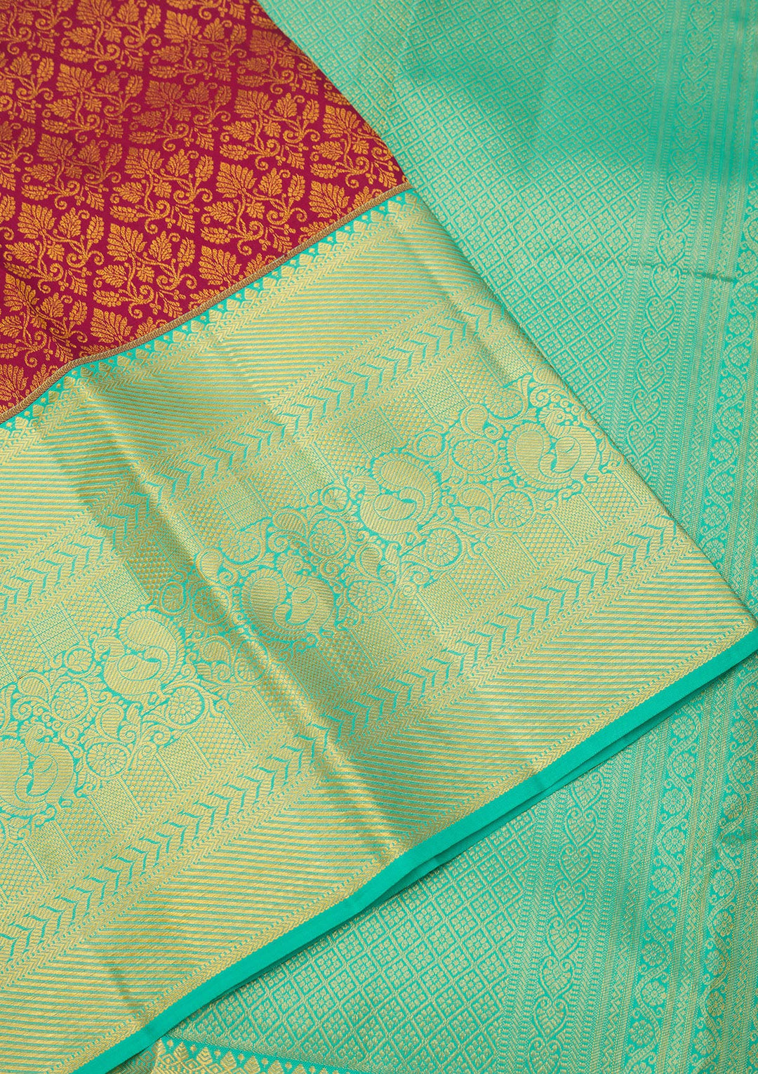 Maroon Zariwork Pure Silk Saree
