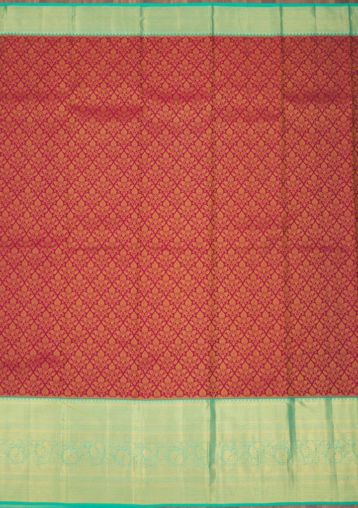 Maroon Zariwork Pure Silk Saree