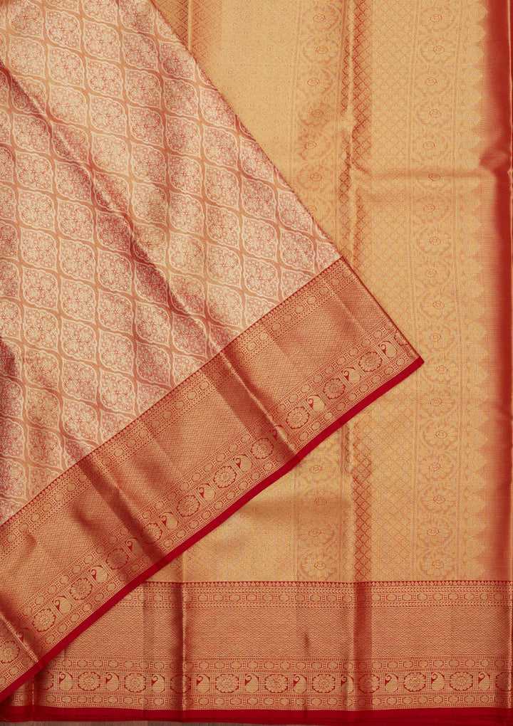 Maroon Zariwork Pure Silk Saree