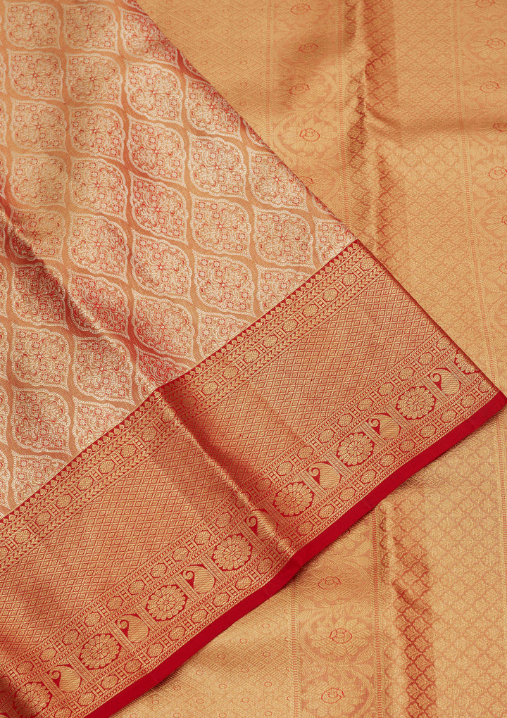 Maroon Zariwork Pure Silk Saree