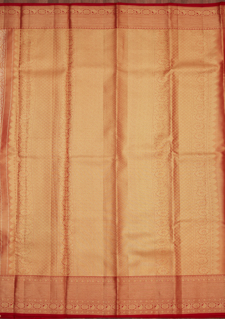 Maroon Zariwork Pure Silk Saree