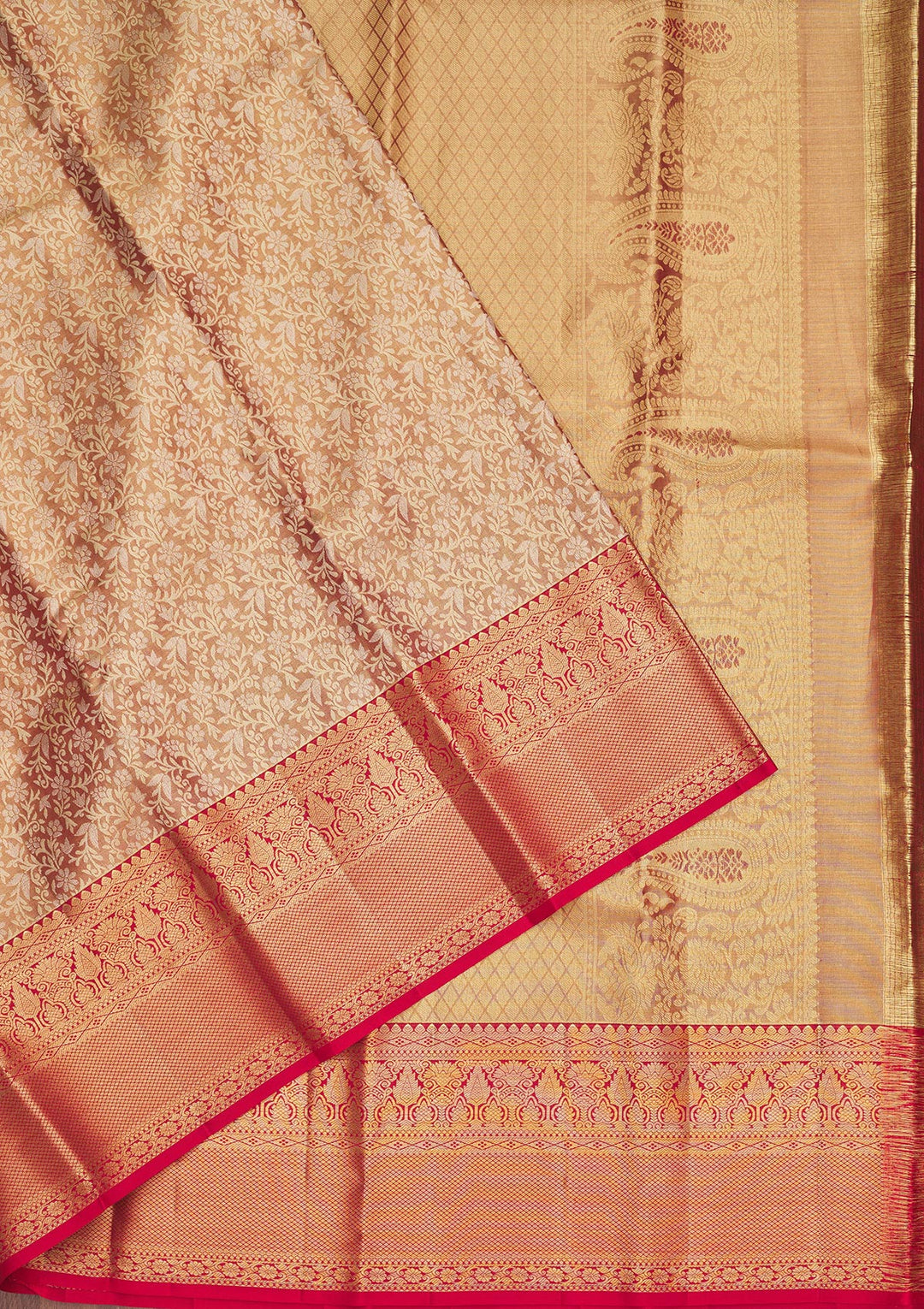 Maroon Zariwork Pure Silk Saree