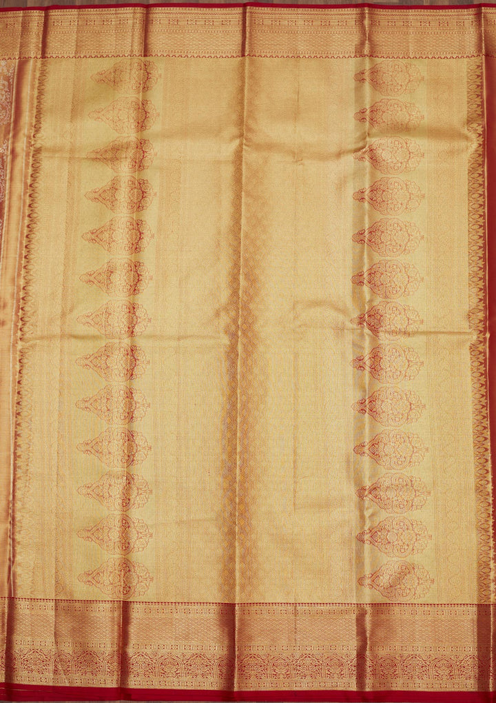 Maroon Zariwork Pure Silk Saree