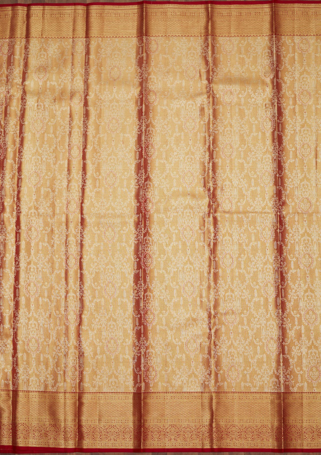 Maroon Zariwork Pure Silk Saree