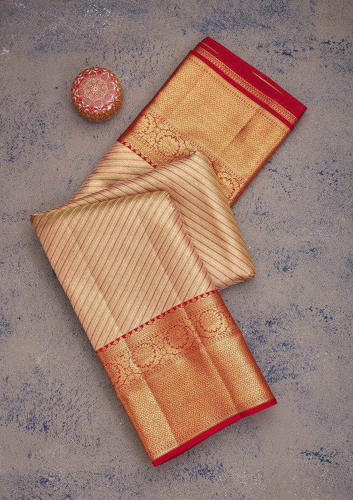 Maroon Zariwork Pure Silk Saree