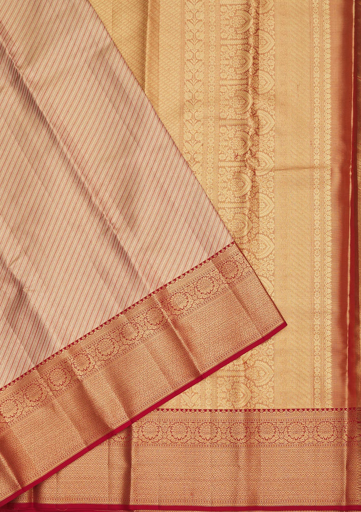Maroon Zariwork Pure Silk Saree