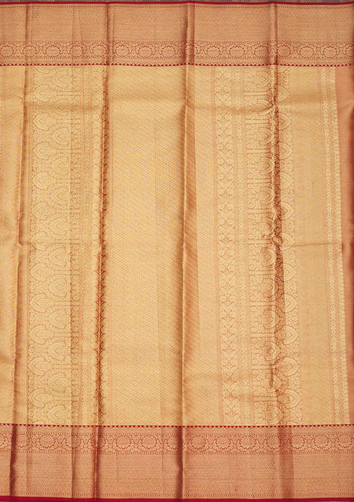 Maroon Zariwork Pure Silk Saree
