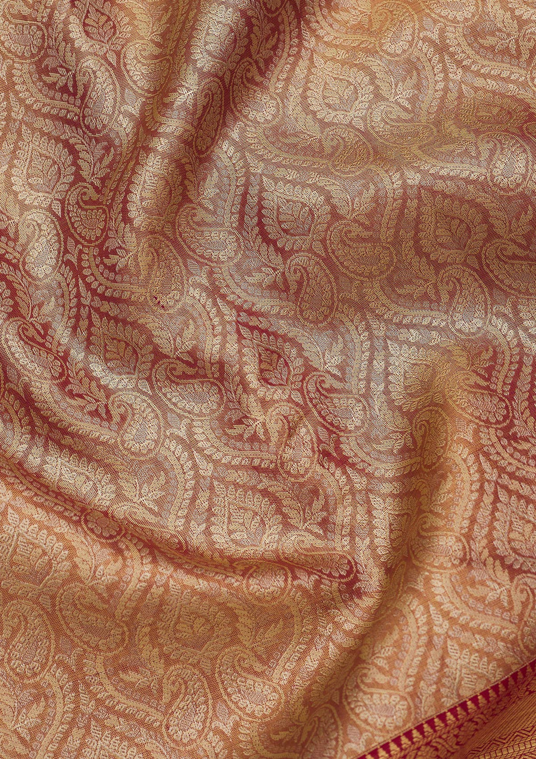 Maroon Zariwork Pure Silk Saree