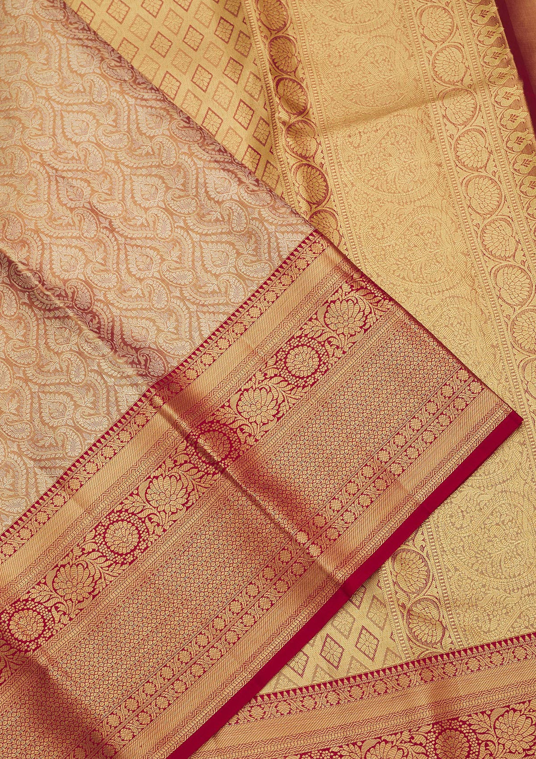 Maroon Zariwork Pure Silk Saree