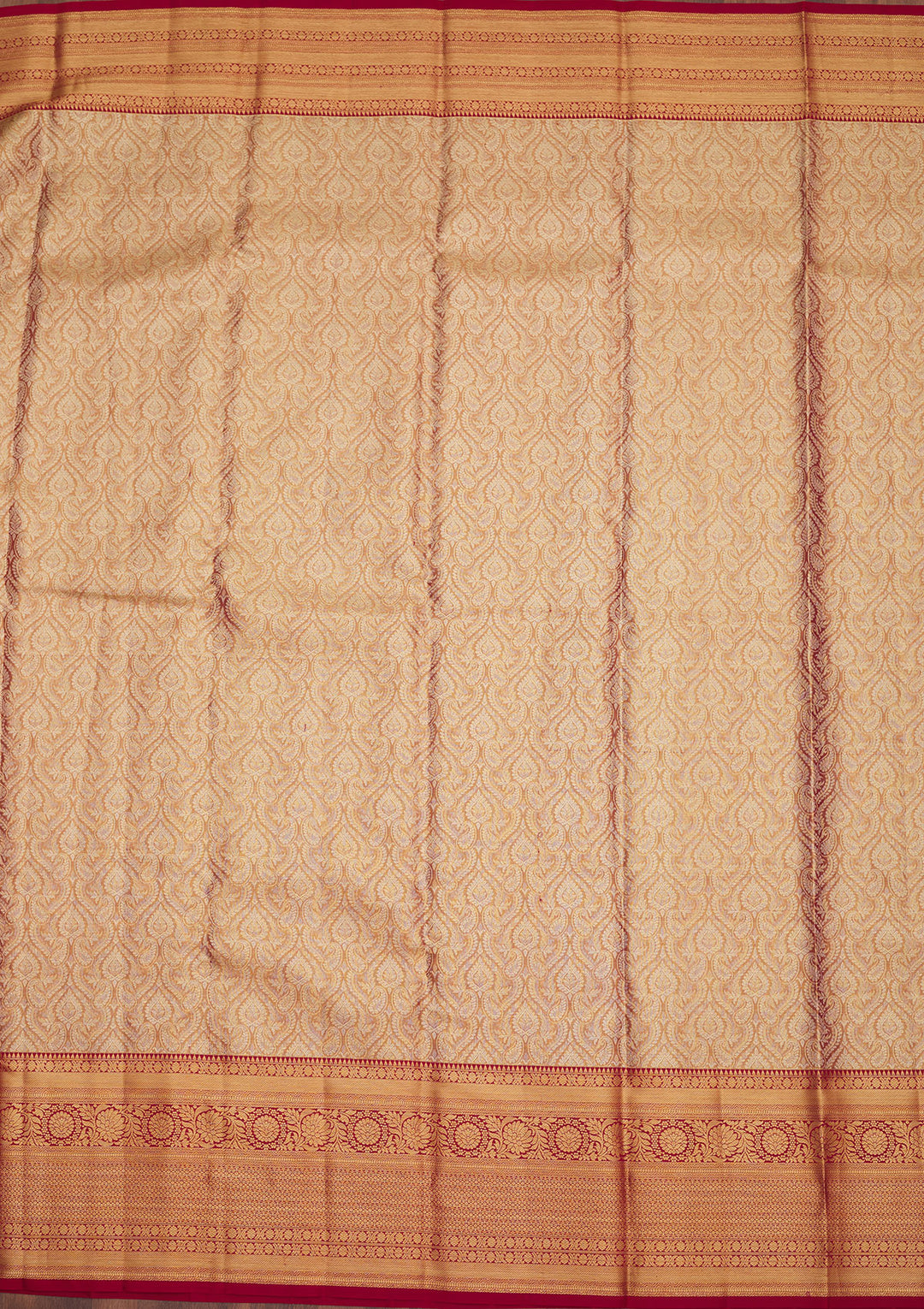 Maroon Zariwork Pure Silk Saree